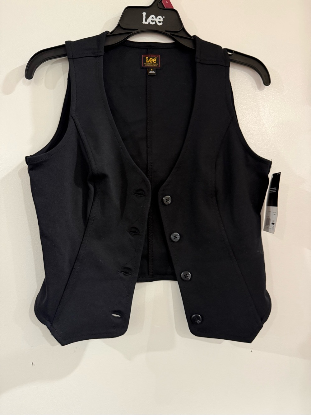 Lee Black Button-Front Women's Vest